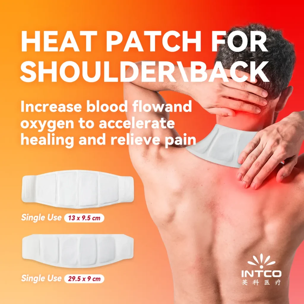 The application of heat patches brings immediate relief by acting directly on the nerve endings.