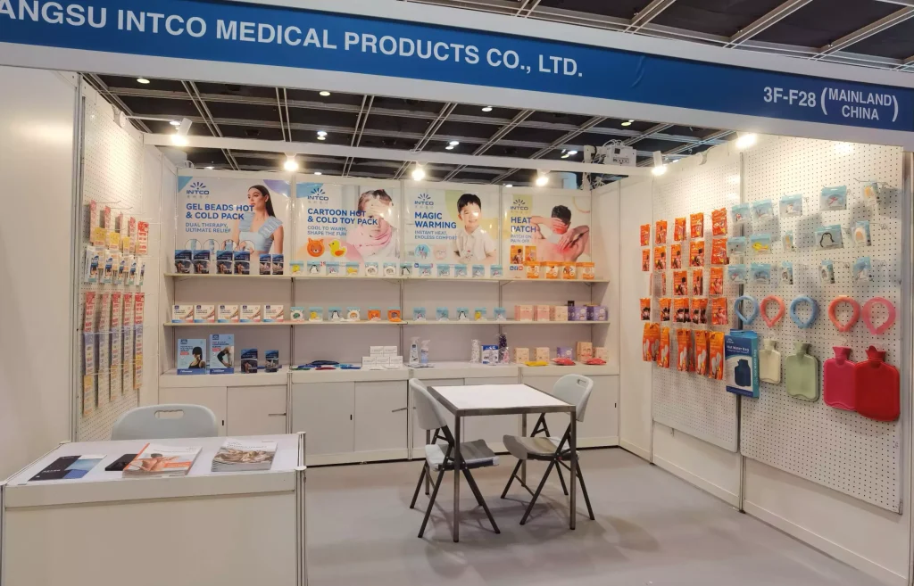 Intco Medical's booth layout at the Hong Kong Mega Show